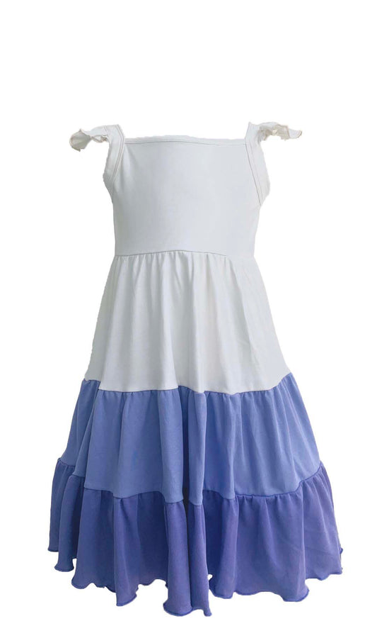 Sofia Dress – Girls Color Block Cotton Dress