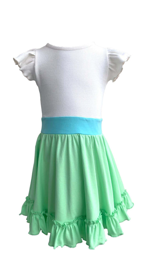 World Dress – Girls Color Block Cotton Dress