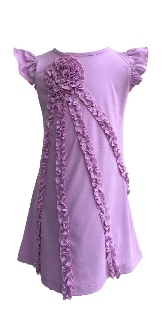 Rose Dress – Girls Ruffle Cotton Dress